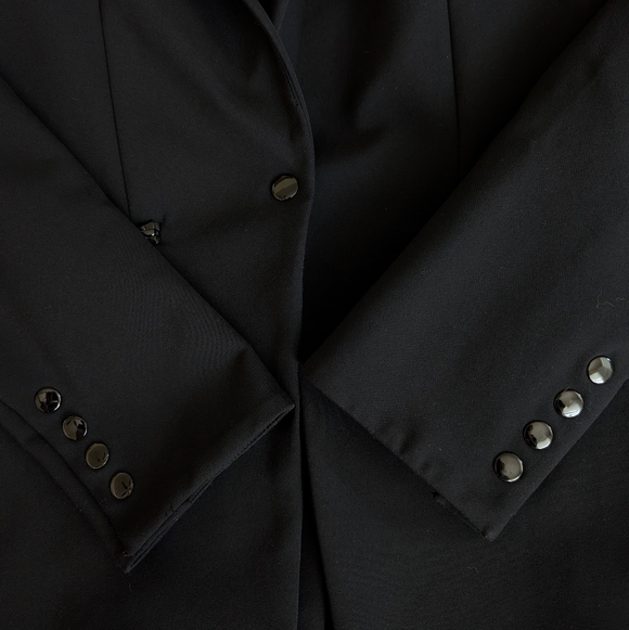 Veronica Beard Scuba Dickey Jacket Blazer Black Size 2 Stretch Tailored Classic - Picture 8 of 13